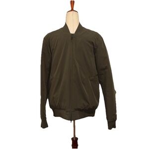 Lululemon Switch Over Reversible Men's Medium Bomber Jacket Quilted Olive Green